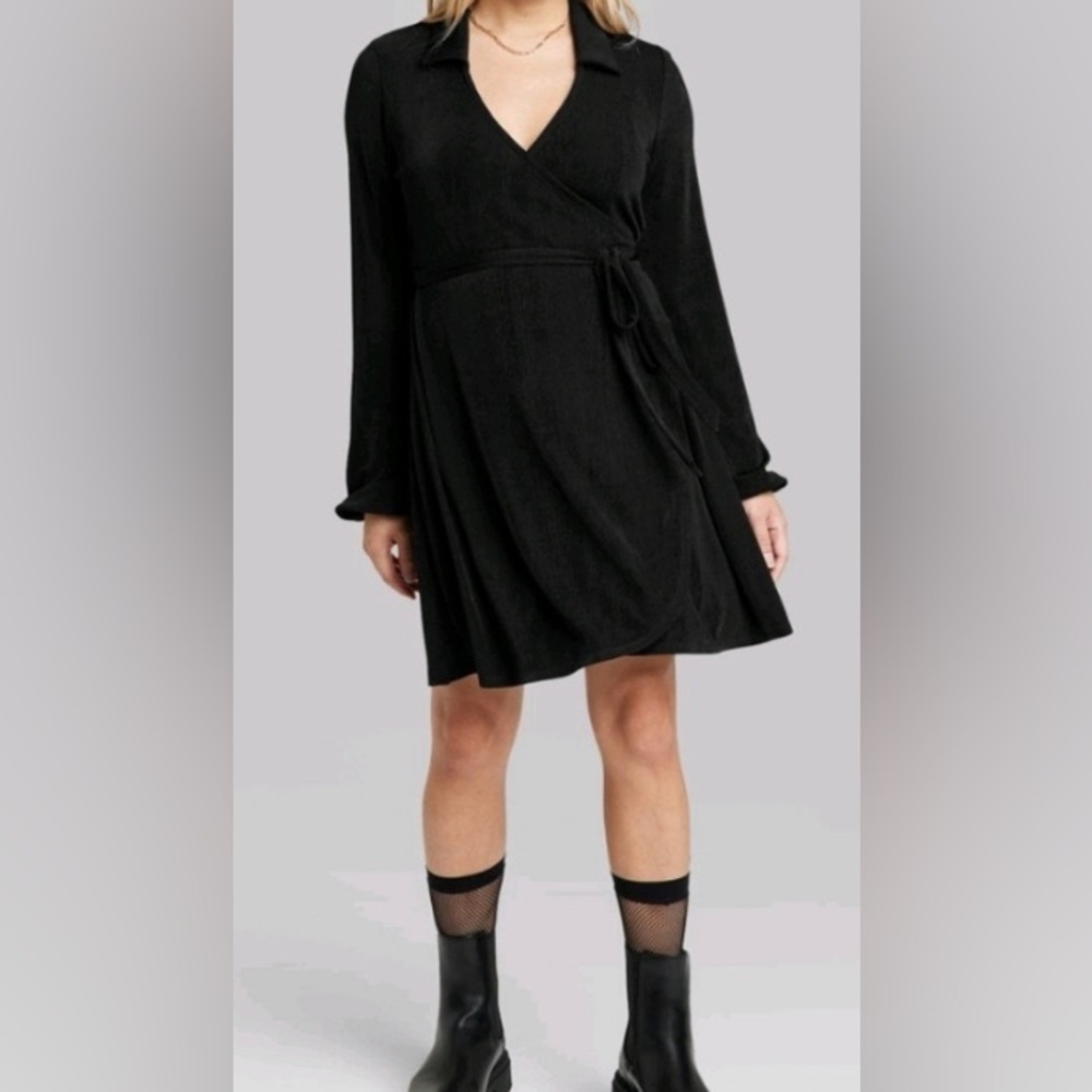 Black Wild & Fable wrap dress size S.